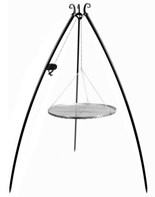 Schwenkgrill 200 cm - Grillrost aus Edelstahl + Kurbel Cook King
